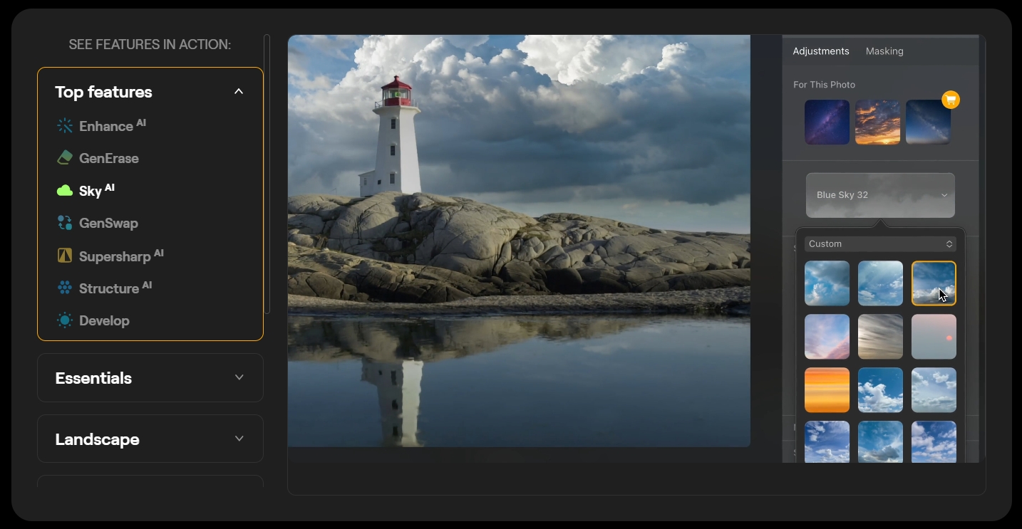 Luminar Neo AI 修图技巧：新手也能玩转专业级照片编辑 AI、、AI 照片编辑具、天空替换教程、人像修图软件、智能修图技巧 第1张